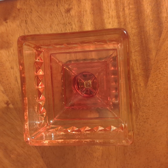 Vintage Reversed  Amberina  Pedestal Compote Candy Dish With Lid - Picture 2 of 4